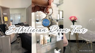 esthetician room tour  sola salon suite [upl. by Ycat162]