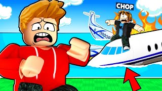 ROBLOX CHOP AND FROSTY PLAY AIRPLANE STORY PART 3 [upl. by Mil]