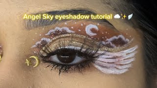 Angel Sky eyeshadow tutorial ☁️✨🪽 [upl. by Newra]