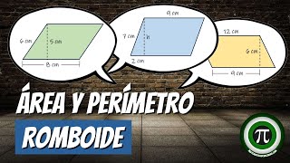 ÁREA Y PERÍMETRO DE UN ROMBOIDE [upl. by Etnom]