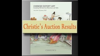 Christies Chinese Export Auction Results Auction Date January 18 2018 [upl. by Rehptosirhc]