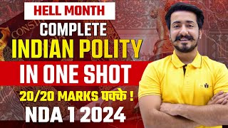 Complete Indian Polity In One Shot  NDA 1 2024  Hell Month  Kartik Sir [upl. by Onstad]