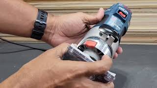 BOSCH PR20EVS Router Tool 1 Horsepower 5 6 Amp Electronic Variable Speed Palm Router Review [upl. by Annitsirhc]