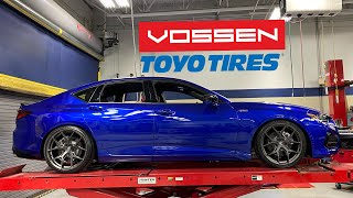 2021 Acura TLX ASpec  Vossen Staggered HF5  Toyo Tires  BC Coilover Height Adjusts Episode 3 [upl. by Eselahc]