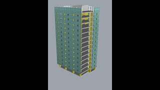 Parametric drawing of facades in different directions in Grasshopper part2 Glass and spacer [upl. by Osnerol]