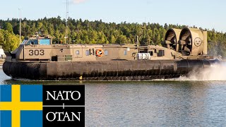 Sweden NATO Combat boats CB90 and Hovercraft 2000 on the exercises of the US Marines [upl. by Ycnaffit]