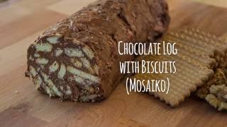 Chocolate Log with Biscuits Mosaiko [upl. by Neersan]