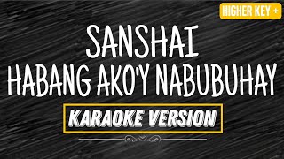 HABANG AKOY NABUBUHAY  SANSHAI KARAOKE VERSION FEMALE KEY [upl. by Soisanahta]