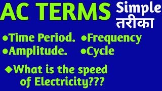 Ac Terms Time periodCycleAmplitudeFrequency What is the speed of electricity [upl. by Junette157]