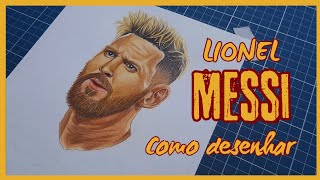 Como desenhar o Lionel Messi pelo Barcelona  2016 art drawing [upl. by Domingo]