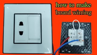 Light board wirring ll 1 switch 1 socket connection  board me connection kaise kare [upl. by Lesh]