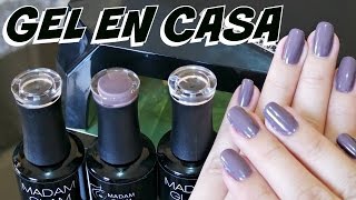 Aplica esmalte en GEL en casa como PROFESIONAL  Reseña Madam Glam [upl. by Peddada]