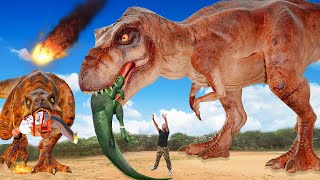 Giant Trex Attack Scene Ever 6  Trex Chase 2024  Jurassic Park FanMade Film DinosaurMsSandy [upl. by Eeram]