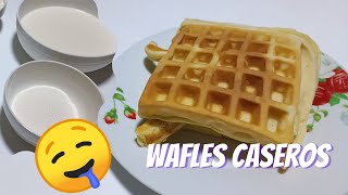 Como hacer wafles en waflera probando mi nueva waflera  Cocina con Jespi [upl. by Haela]