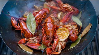 DELICIOUS CRAWFISH CATCH AND COOK [upl. by Nilkcaj]