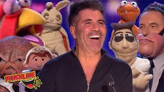 FUNNIEST Got Talent Puppets That Simon Cowell Loved [upl. by Akirehs]