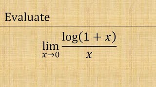 limit x tends to 0 log1xx  limx→0 log1xx [upl. by Katusha]