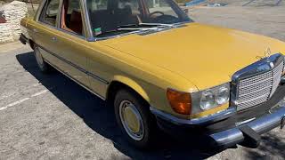 1977 MercedesBenz 280SE  Walkaround video  The MB Market [upl. by Ylhsa481]