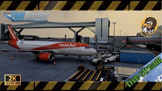 MSFS 4090 Ultra Graphics 2K Stream  London Gatwick EGKK to Nantes France LFRS [upl. by Nna]