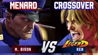 SF6 ▰ MENARD MBison vs CROSSOVER Ken ▰ High Level Gameplay [upl. by Gotcher]