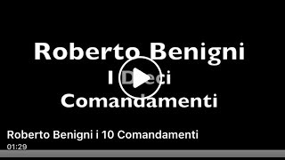 Ama il prossimo Tuo come te Stesso  Roberto Benigni  i Dieci Comandamenti [upl. by Gmur]