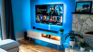 Modern Living Room Setup Tech Transformation 2024 [upl. by Kassey500]