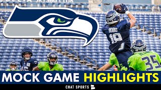 Seattle Seahawks Mock Game Highlights Ft Sam Howell Byron Murphy II amp Jake Bobo  Seahawks News [upl. by Bunde]