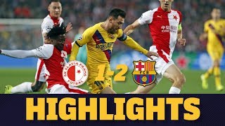 HIGHLIGHTS  Slavia Prague 12 FC Barcelona [upl. by Slaughter441]