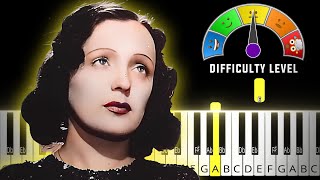 La Foule  Edith Piaf  MEDIUM Piano Tutorial  Sheet Music [upl. by Draneb]