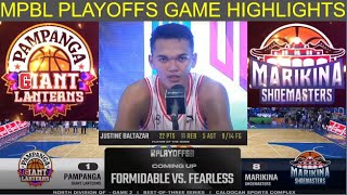 MPBL PLAYOFFS GAME 2  PAMPANGA GIANT LANTERNS VS MARIKINA SHOEMASTERMPBL QUARTER FINALS HIGHLIGHTS [upl. by Chryste762]