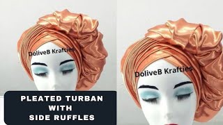 Detailed Turban with pleats and ruffles [upl. by Rezal869]