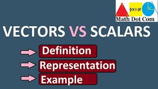 Difference Between Vectors and Scalars  Vectors  Math Dot Com [upl. by Haag760]