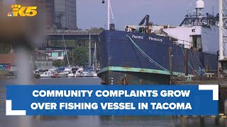 Fishing vessel leaking ammonia into Tacomas Foss Waterway [upl. by Anifur]