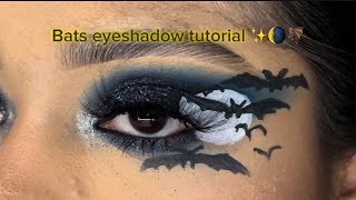 Halloween Bats eyeshadow tutorial ✨🌘🦇 [upl. by Ecneps475]