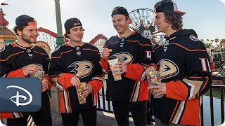 Anaheim Ducks Day Returns To Disney California Adventure Park  Disneyland Resort [upl. by Anilrats353]