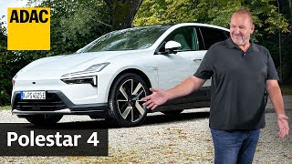 Elektrisches SUV Coupé ohne Heckscheibe Polestar 4 im Fahrbericht  ADAC [upl. by Noseimaj]