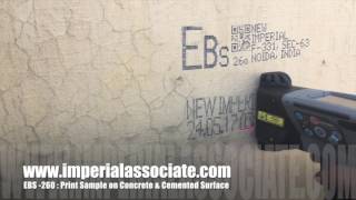 EBS 260  Printing on concrete surface [upl. by Airebma]