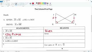 Two column Proof Page 4 Proof 4 [upl. by Durman]