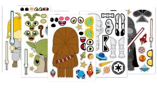 Sticker Play Decorate with sticker book StarWars [upl. by Lainahtan]