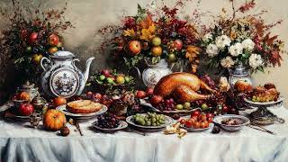 Thanksgiving TV Art  Fall Frame TV Art  Thanksgiving Tablescape TV Screensaver  Silent Video [upl. by Lucia]