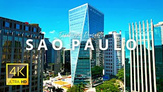 São Paulo Downtown Brazil 🇧🇷 in 4K 60FPS ULTRA HD Video by Drone [upl. by Freddy]