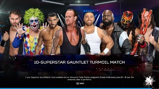 WWE 2K24 The Undertaker vs 10 Jobbers Doink The Clown Bad Bunny Apollo Crews Austin Theory more [upl. by Ailadgim]