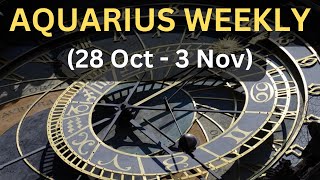 Aquarius Weekly Tarot Reading 28th Oct  3rd Nov  Breakthrough Challenges amp Manifest Innovation [upl. by Brindell]