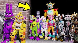 TWISTED ANIMATRONICS VS GLAMROCK ANIMATRONICS ASSOMBRADOS  GTA V Five Nights at Freddys [upl. by Maritsa869]