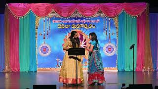 Beautiful Singing by Sumangaly and Anjana Sowmya  TAA Dasara Cultural Event 2024 [upl. by Donavon]