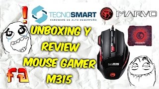 UNBOXING MOUSE GAMER M315 con Mousepad  UNBOXING amp REVISADO  FUCKERS GAMES [upl. by Taro]