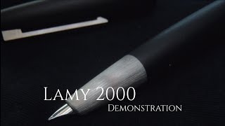 Lamy 2000  A Silent Demonstration w Noodlers Turquoise [upl. by Baillie]