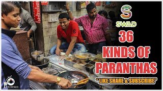 36 varieties of paranthas  Paranthe Wali Gali  Best INDIAN STREET FOOD [upl. by Suqram717]