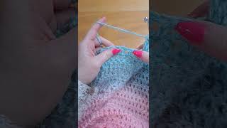 CROCHET Crochet A Shell Stitch Edging 💕🐚 crochet easycrochet shortsyoutube shorts diy [upl. by Mundford]