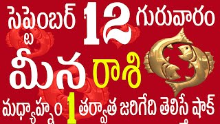 మీనరాశి 12 మధ్యాహ్నం 1 తర్వాత జరిగేది తెలిస్తే షాక్ meena rasi  meena rasi telugu  meena rasi 2024 [upl. by Aseral643]